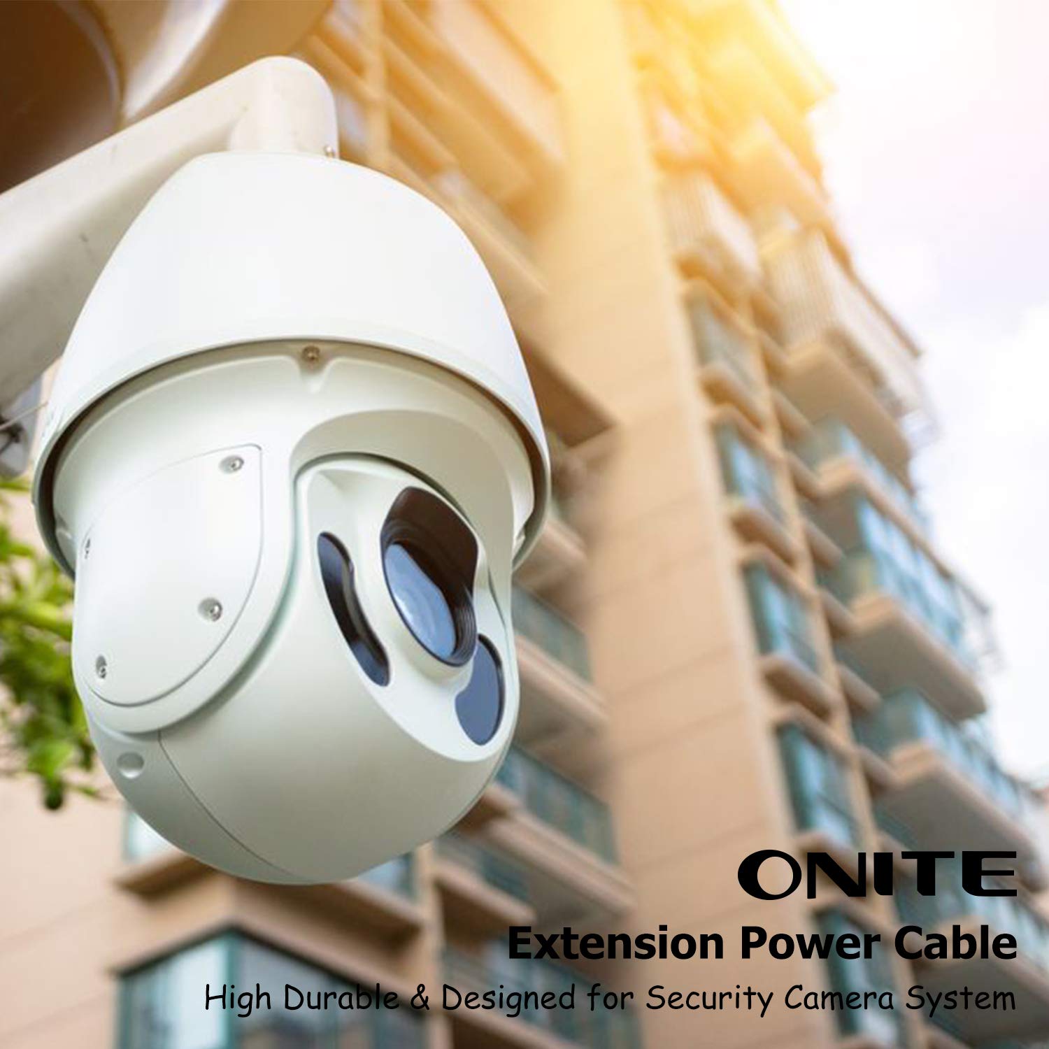 Onite Cable de extensión macho a macho de 3.3 pies, cable adaptador de corriente CC de 0.217 x 0.083 in, para tira LED, cámara de vigilancia, cámara