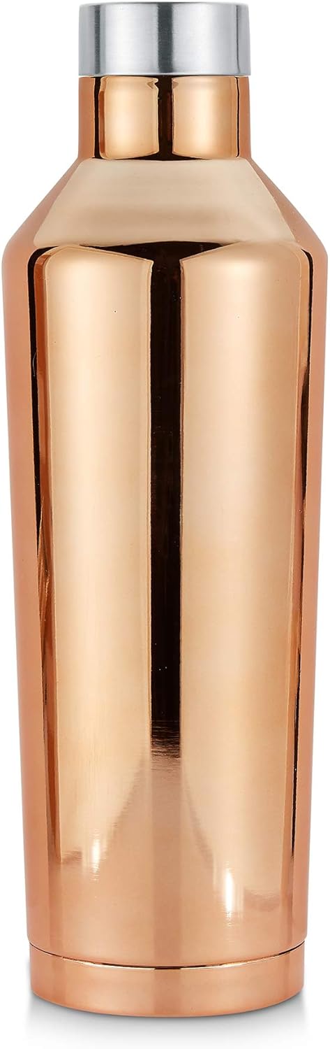 Gordon Sinclair Copper Riviera – Botellas de agua de acero inoxidable de doble pared de 17 onzas, la botella de agua aislada al vacío es a prueba de