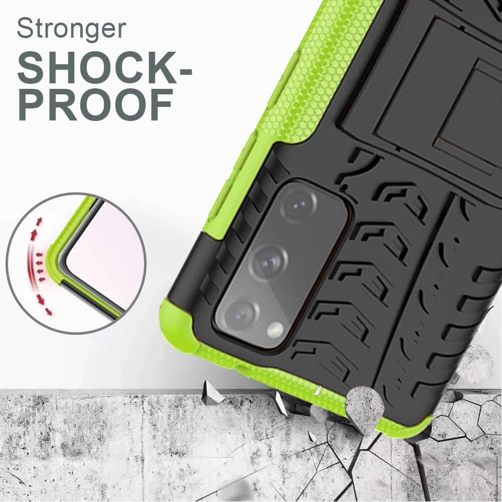 for Samsung Galaxy S20 FE 5G Case with HD Screen Protector, Dual Layer 16 FT Military Grade Drop Protection Magnetic Ring Holder Kickstand