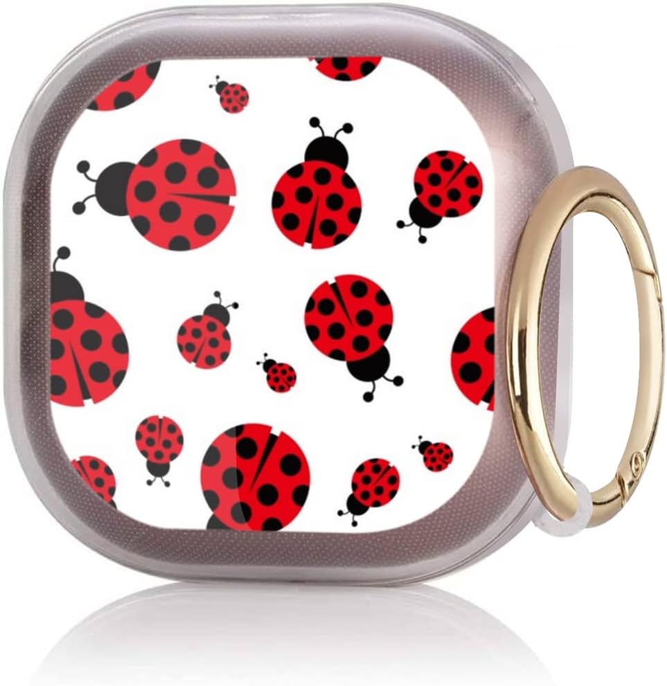 Funda protectora de TPU suave a prueba de golpes compatible con Galaxy Buds 2  Galaxy Buds ProGalaxy Buds Live – Patrón de mariquita