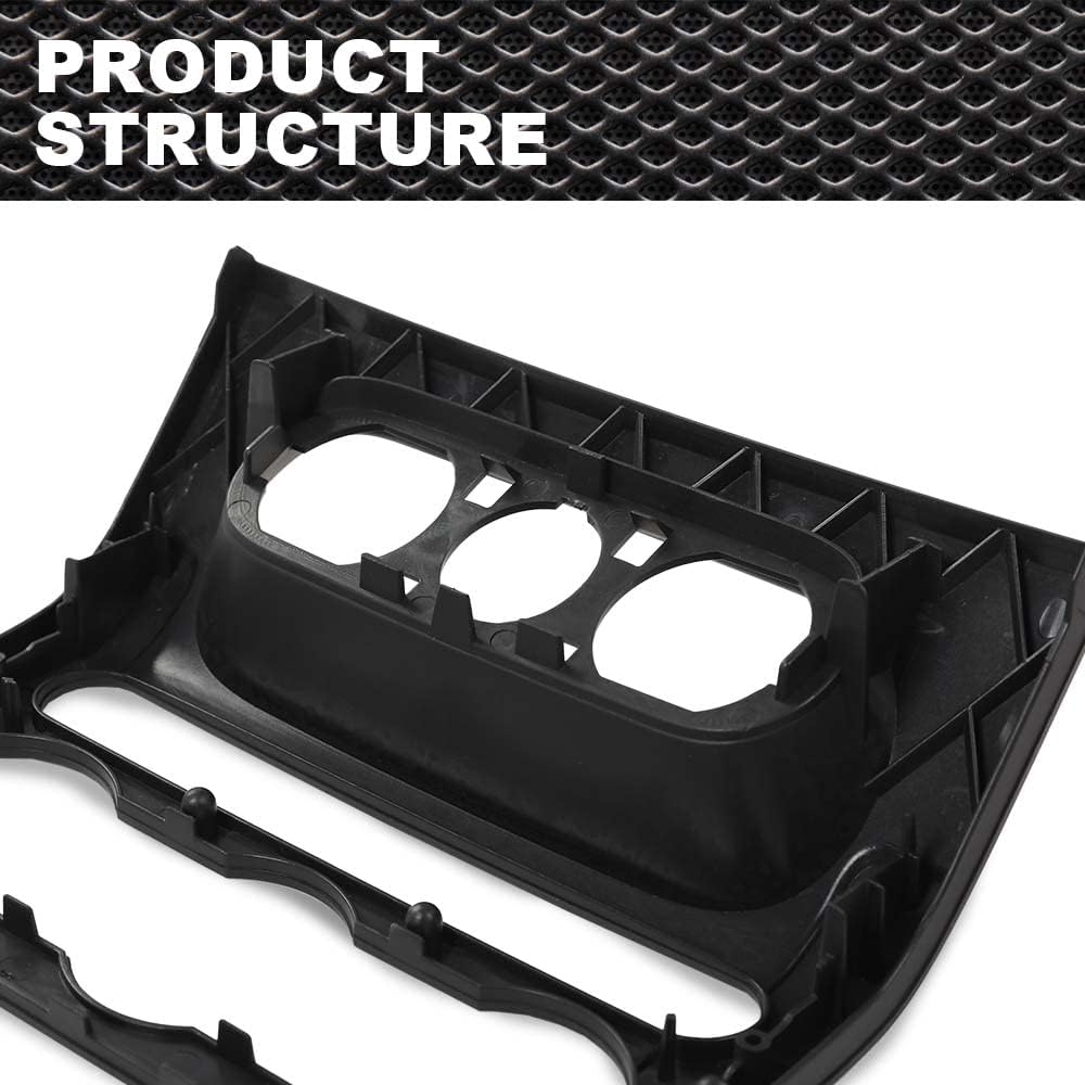 Dash Radio Climate Bisel Central Panel Compatible con Ford F150 2004, 2005, 2006, 2007, 2008, Negro