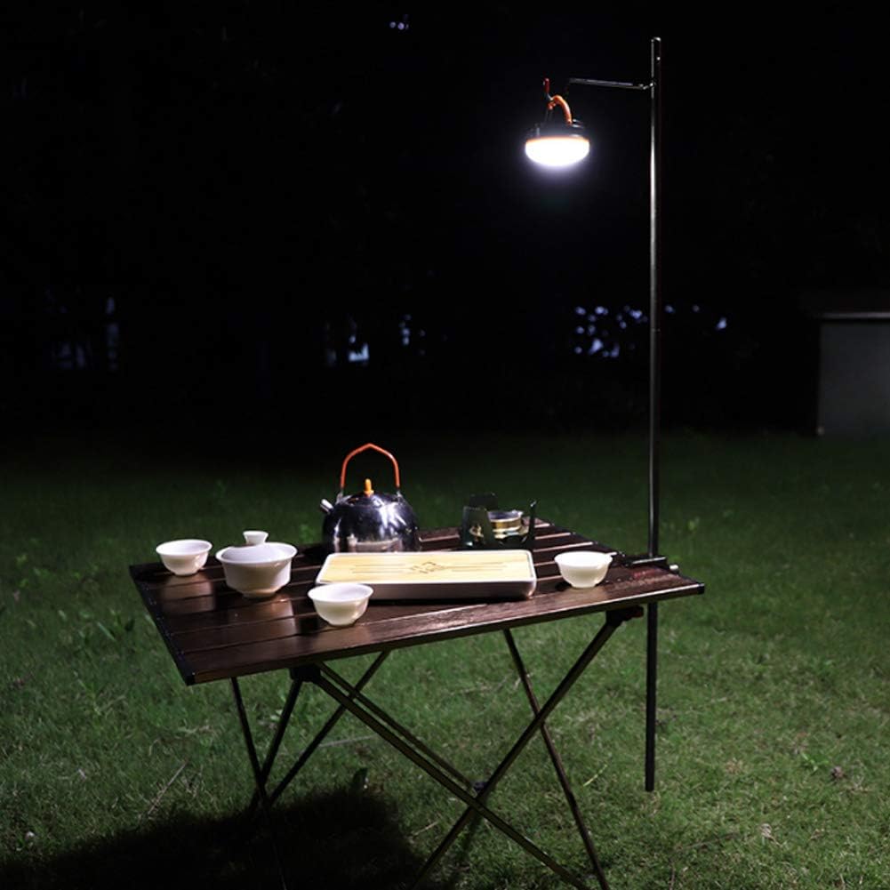 Fydun Black Portable Aluminum Alloy Folding Light Bracket Stand Outdoor Cam Table Lamp Pole Black Portable Aluminum Alloy for Family