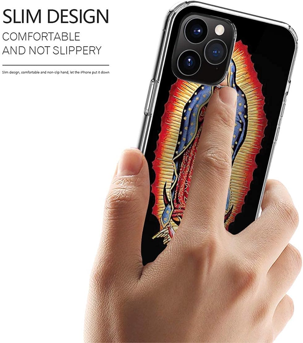 Funda para teléfono de Nuestra Señora de Guadalupe Virgen María compatible con iPhone 11, 12, 13, 14, 15 Pro Max 13 Mini XR SE 2022 X Xs 6 7 8 Plus
