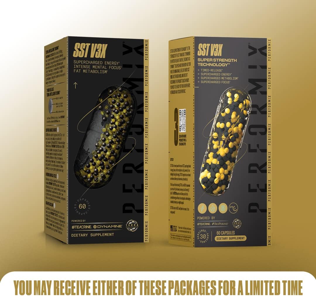 PERFORMIX – SST V3X – Pre entrenamiento – 350 mg de cafeína – Suplementos energéticos – Sin choques – Objetivos de fitness – Nootrópico – Liberación