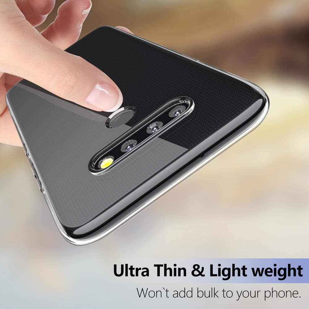 Funda delgada para LG K51, funda protectora de silicona TPU flexible y suave, antiarañazos, a prueba de golpes, para LG K51, transparente