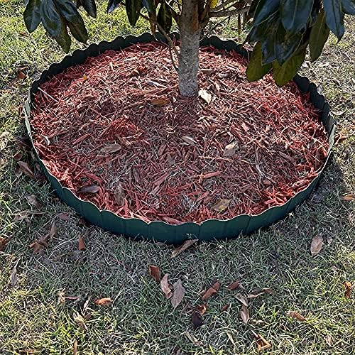 Juego de 40 bordes de jardín, 40 unidades, borde de césped entrelazado, borde decorativo para jardín, césped, cama de flores (40, verde)
