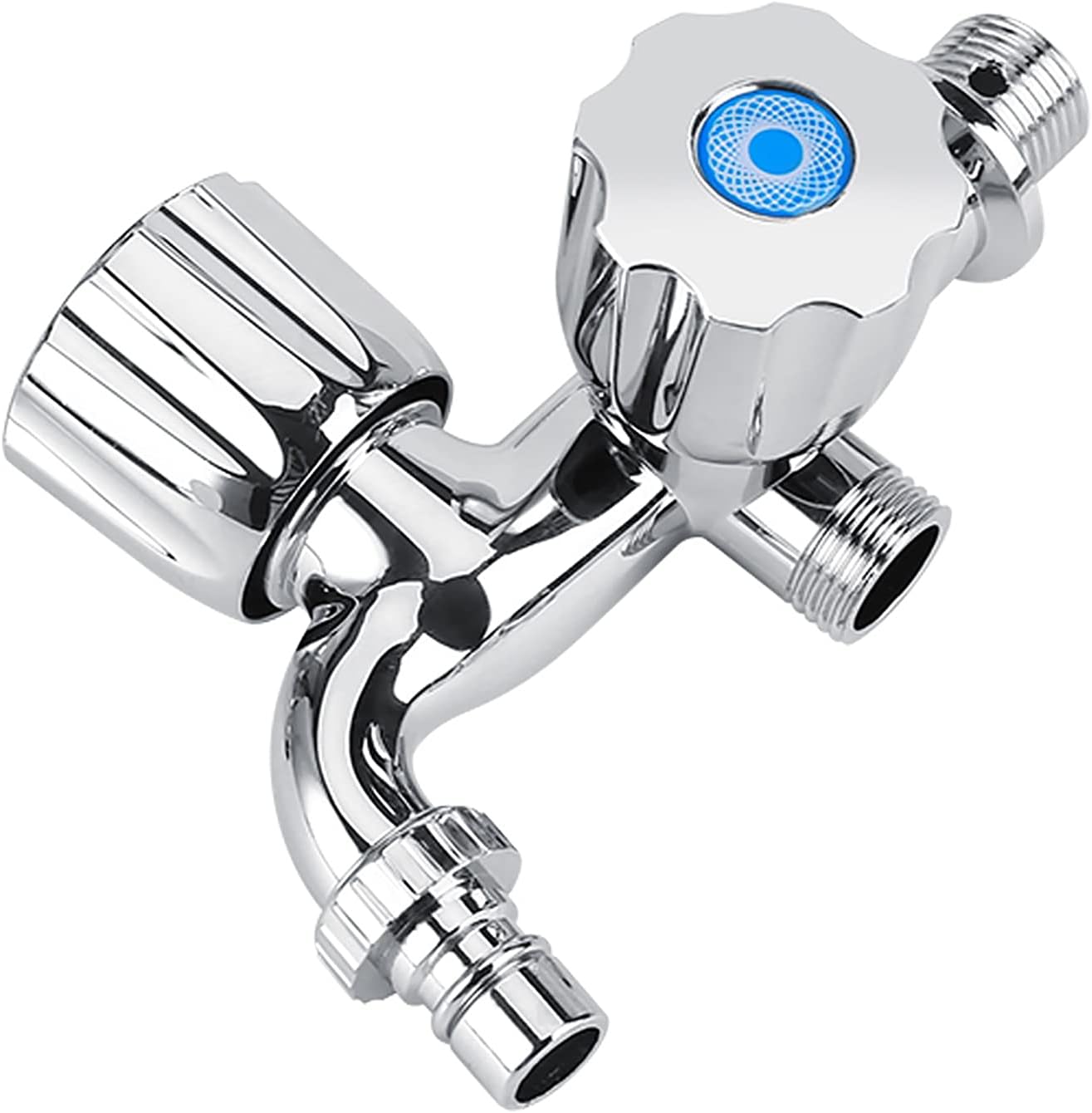 Grifo de agua con doble caño, grifos de cocina, lavabo, lavabo, mezclador de refrigerador, grifo mezclador de plástico galvanizado, grifo de agua