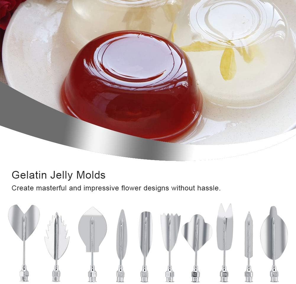 Moldes de gelatina para decoración de flores, jeringa de grabado para decoración de flores, molde para moldeador de adornos 3D, inyector de