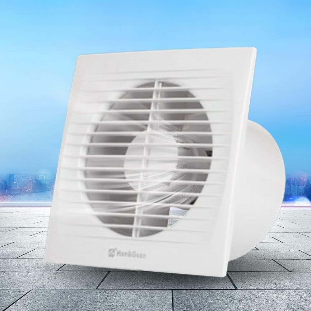 DNYSYSJ Ventilador de ventilación de baño de 6 pulgadas montado en la pared, salida de aire, soplador de inodoro para cocina, baño, sala de estar