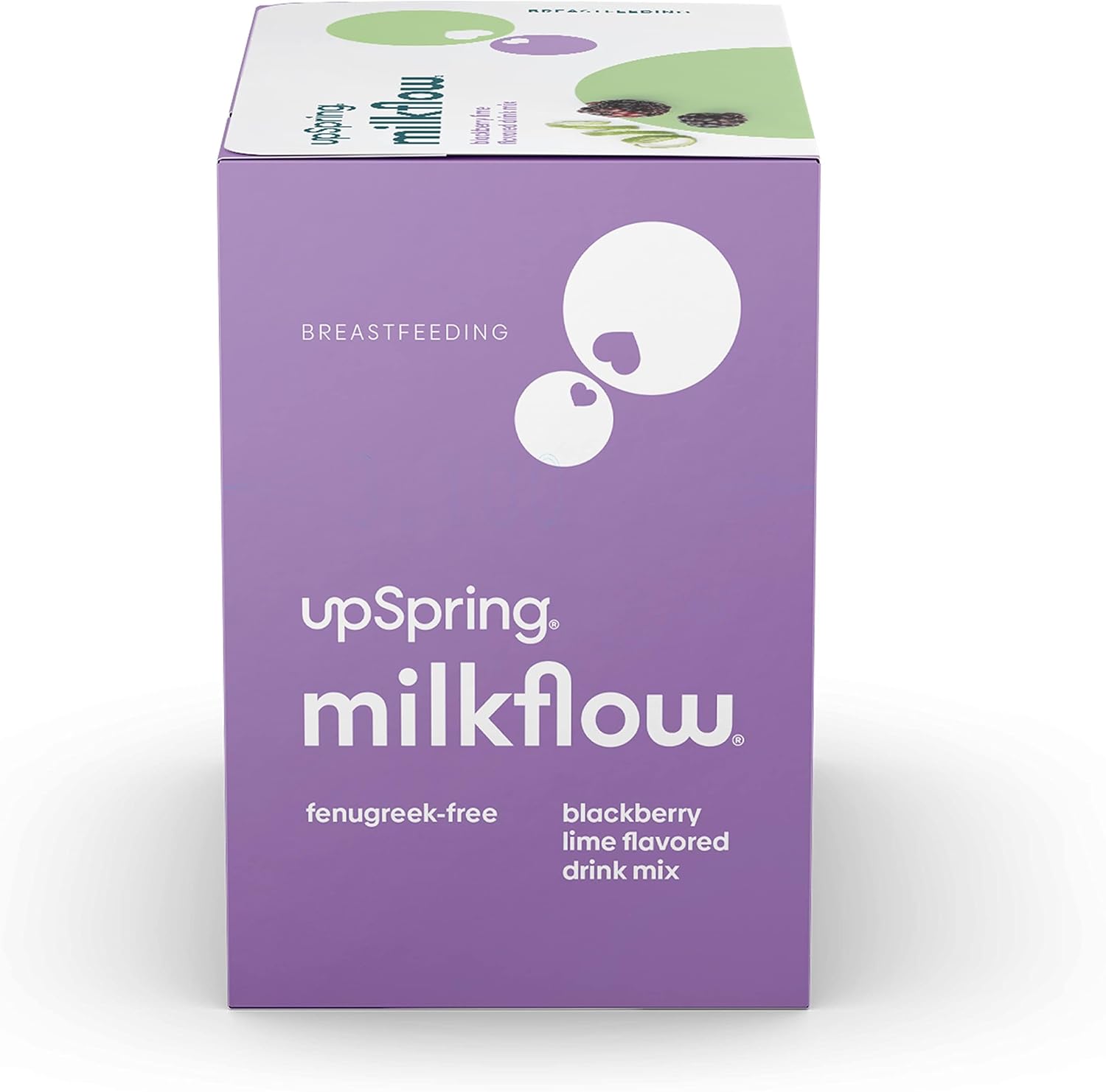 UpSpring Milkflow – Suplemento de lactancia materna con moringa y cardo bendito, sin fenogreco, sabor a lima BlackBerry  Suplemento de lactancia