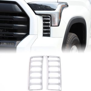 Cubierta de rejilla de ventilación para faros delanteros de automóvil, compatible con Toyota Tundra 2022-2023, rejilla de malla para rejilla de Cubierta de rejilla de ventilación para faros delanteros de automóvil, compatible con Toyota Tundra 2022-2023, rejilla de malla para rejilla de