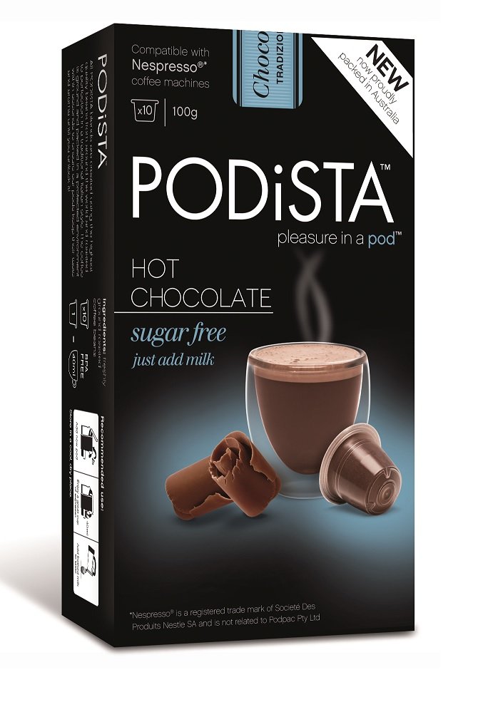 Cápsulas de chocolate caliente compatibles con Nespresso – Cápsulas de cacao caliente – Sin azúcar – 3 cajas – 30 cápsulas