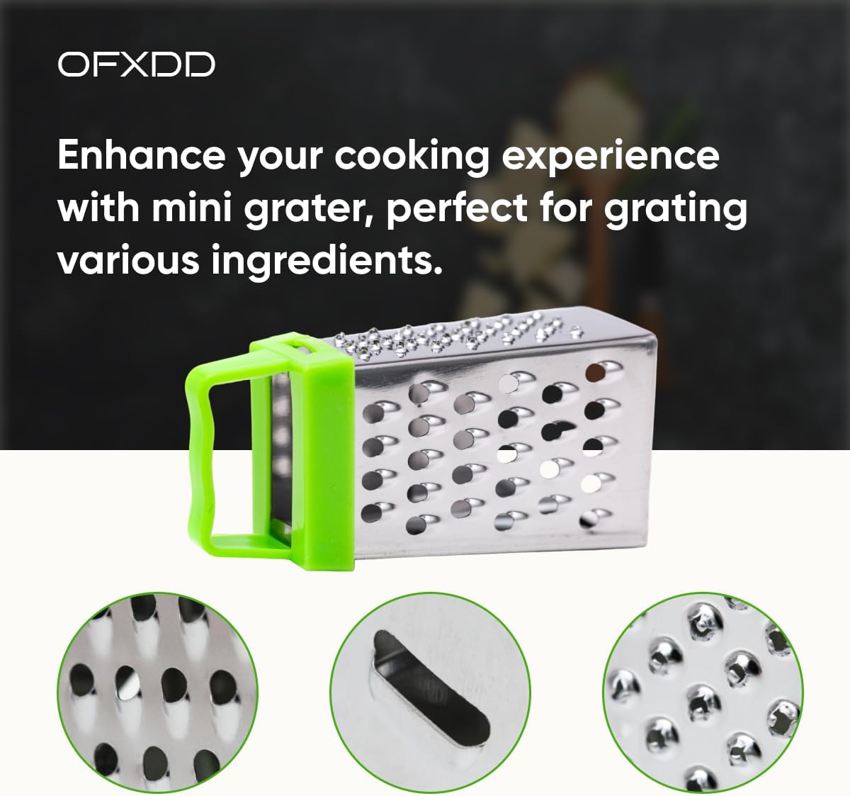 Mini rallador de 6 piezas  Rallador pequeño para queso, ajo y nuez moscada  Mini ralladores de acero inoxidable para cocina  Rallador pequeño con