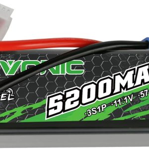 OVONIC Batería Lipo 80C 3S 5200mAh 11.1V con conector EC5 para arrma 110, 18, 17Scale RC coches y camiones Buggy Truggy