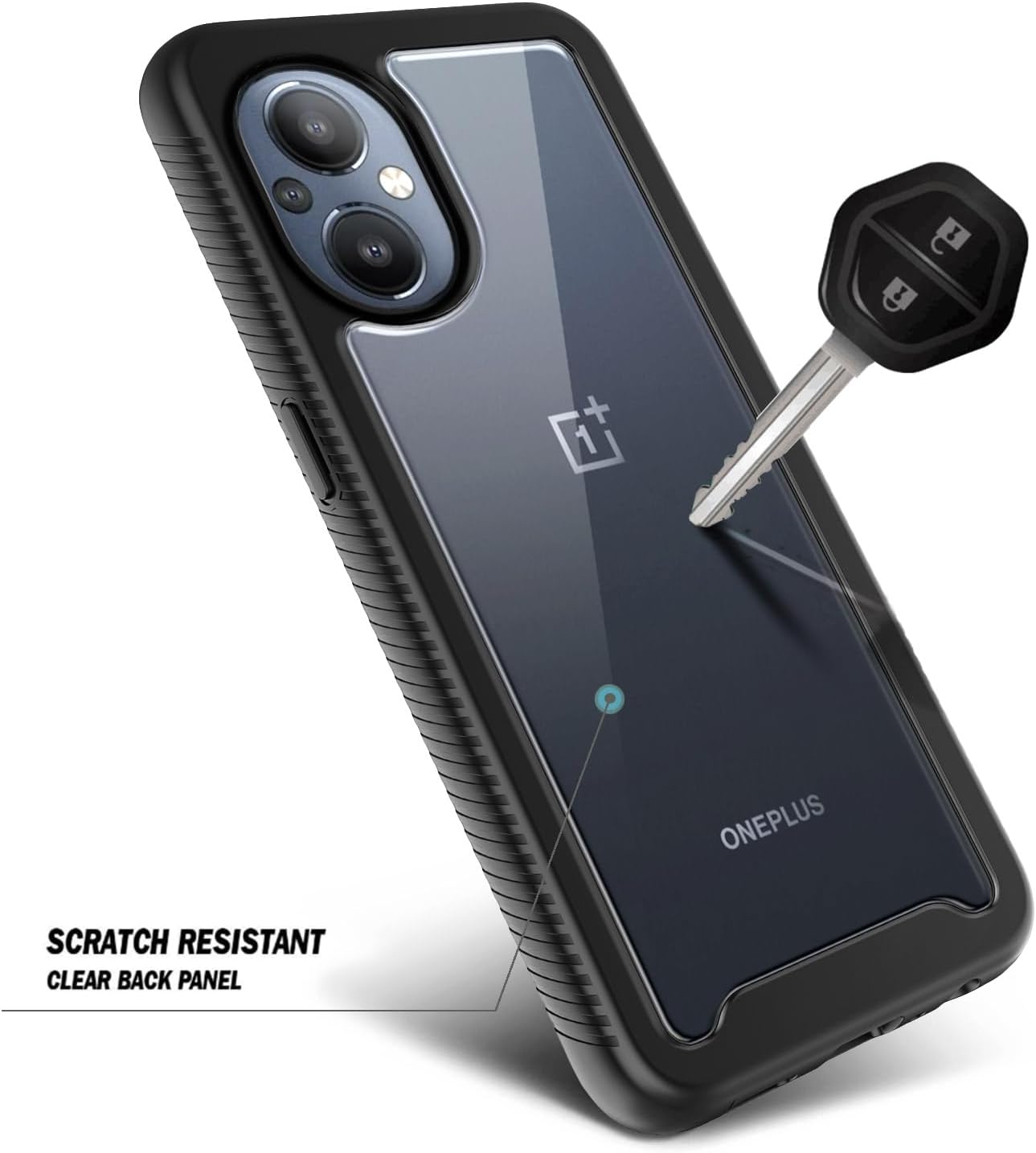 NZND Funda compatible con OnePlus Nord N20 5G con protector de pantalla integrado, cubierta protectora de cuerpo completo a prueba de golpes,