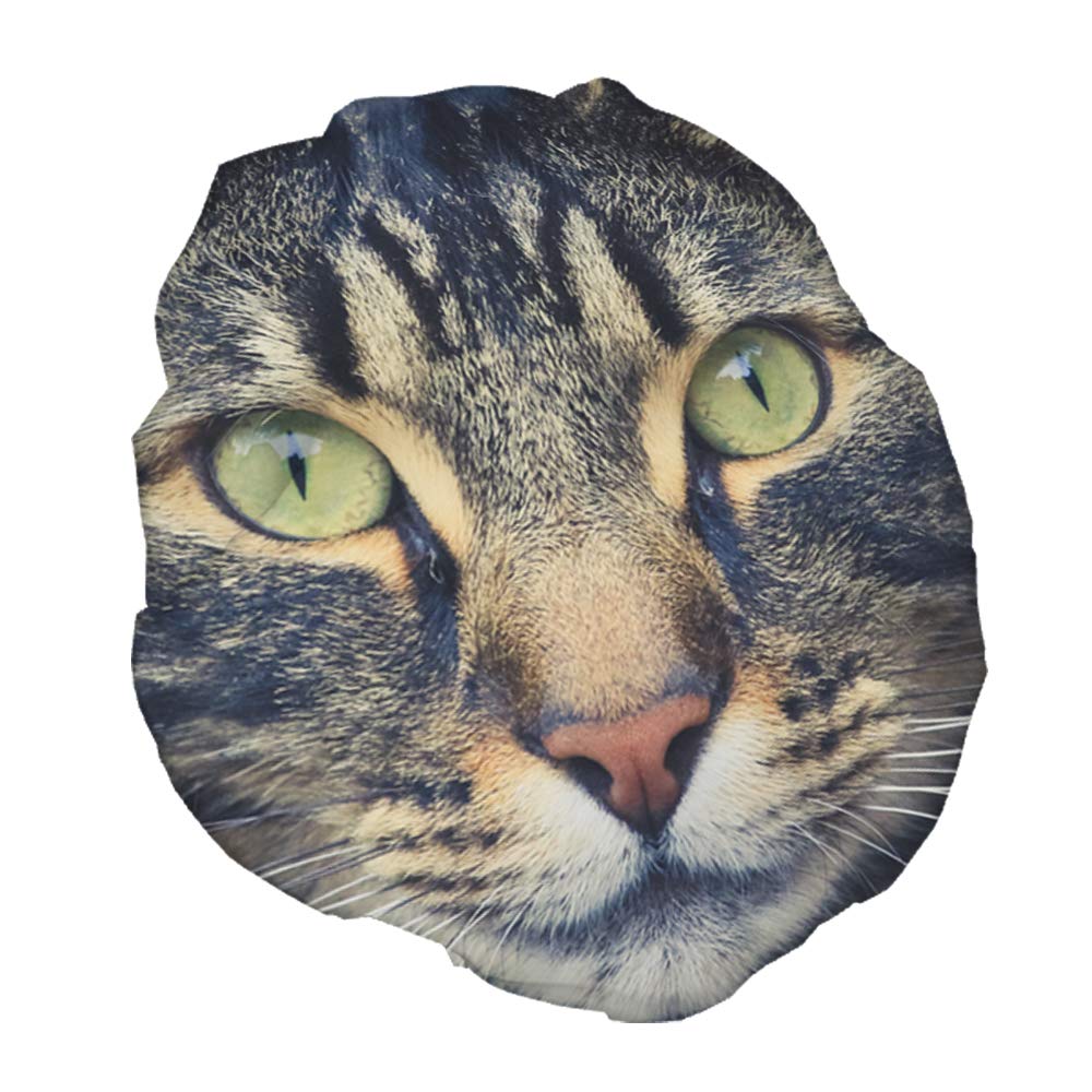 Swono Gorro de ducha de gato, lindo gato que mira recto hacia ti, impermeable, doble capa, perfecto para todas las longitudes y grosores de cabello