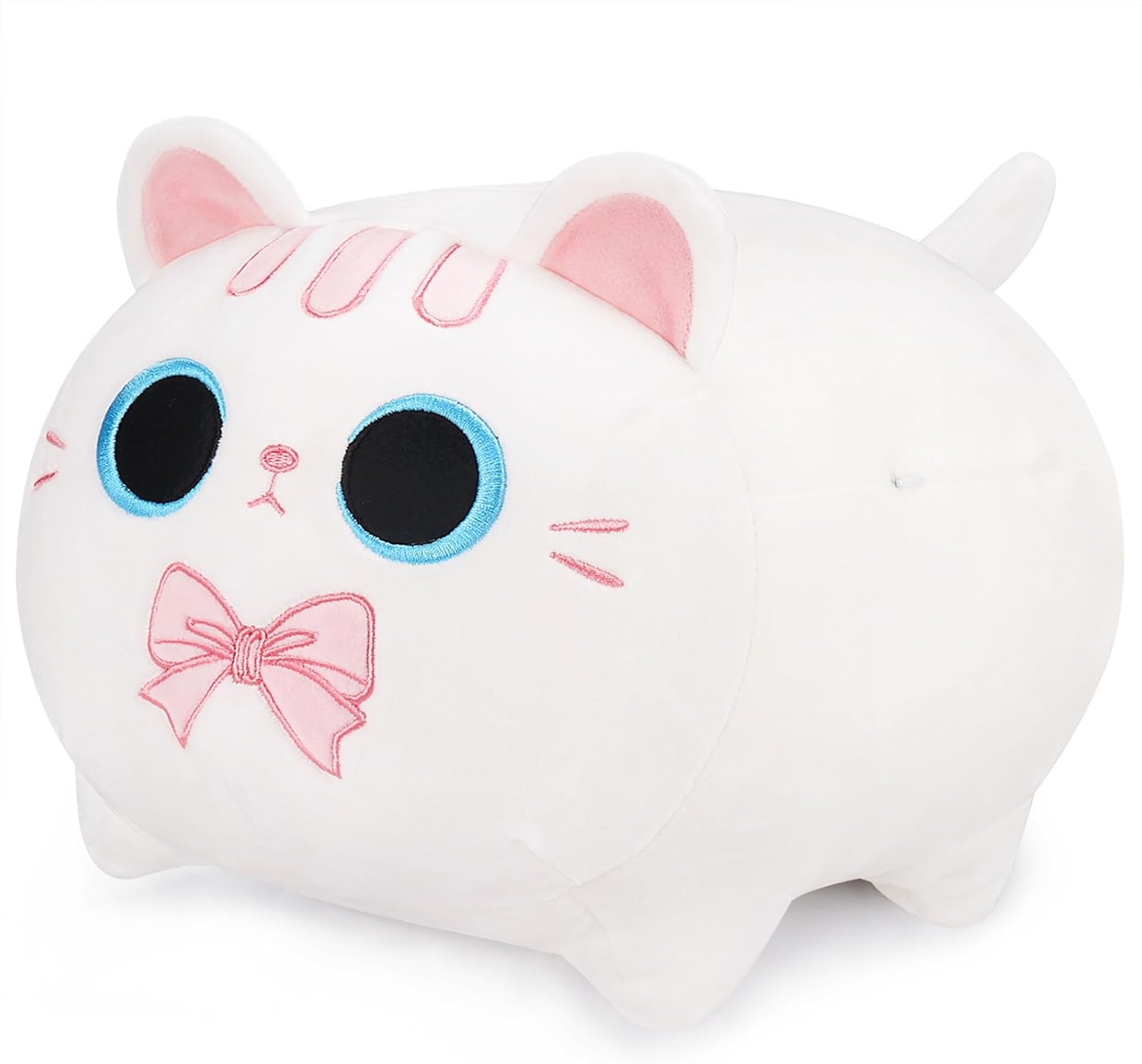 Peluche de gato blanco, regalos para novia, animales de peluche de gato grande de 20 pulgadas, almohada de cuerpo de gato gigante, juguete de