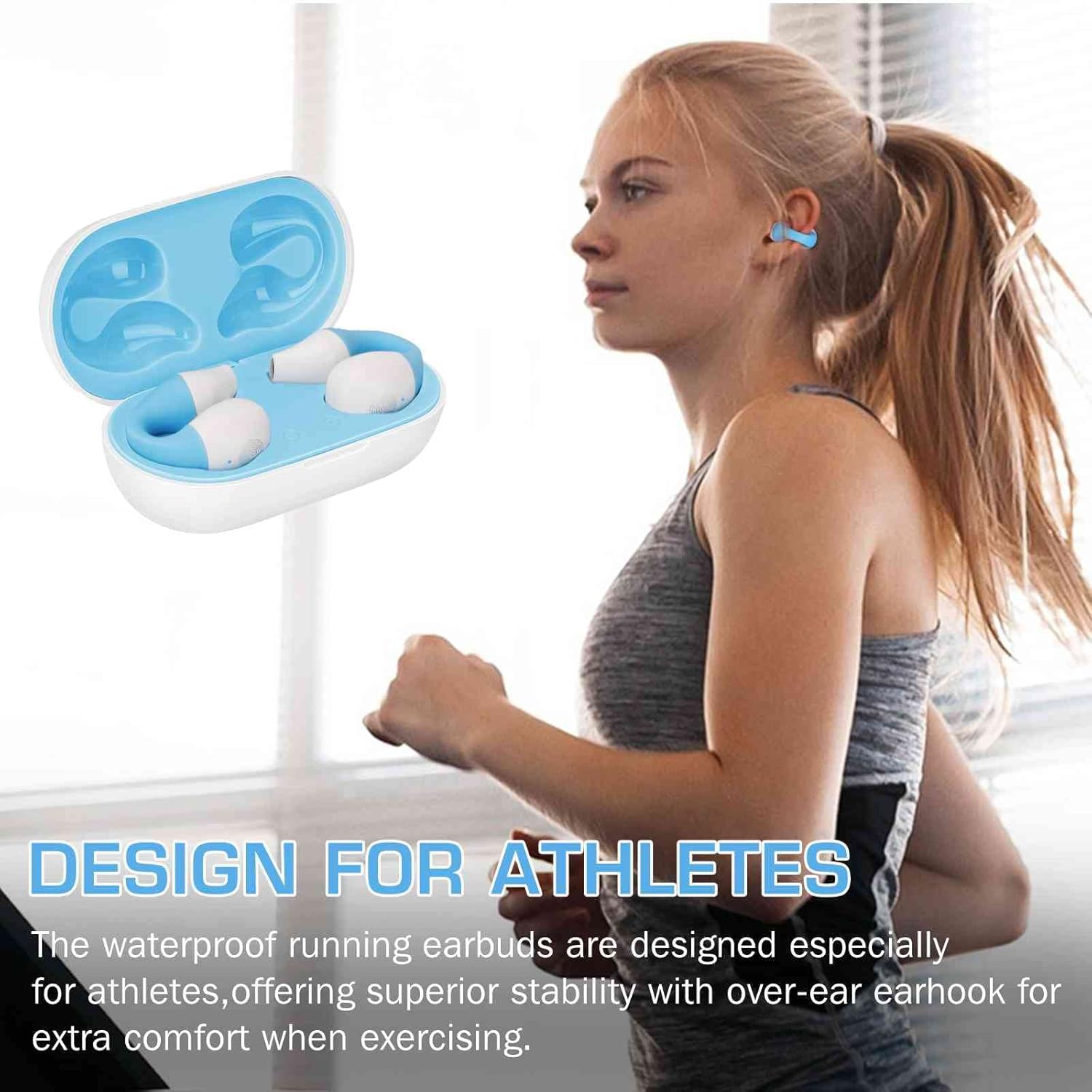 UrbanX UX3 – Auriculares inalámbricos con Bluetooth, control táctil con estuche de carga, auriculares estéreo, auriculares intrauditivos integrados