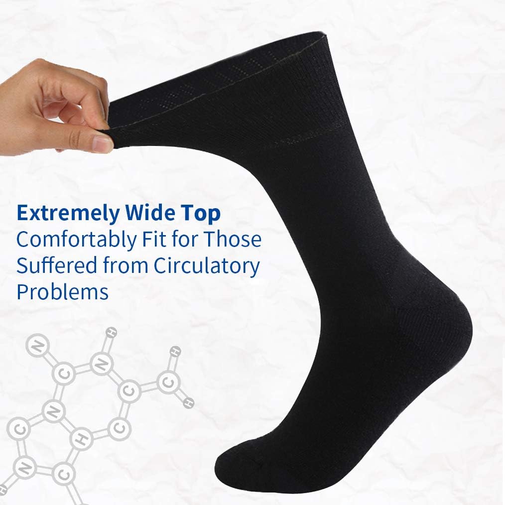 Forcool Calcetines de lana merina para diabéticos para hombres y mujeres, ML, XL, 13 pares