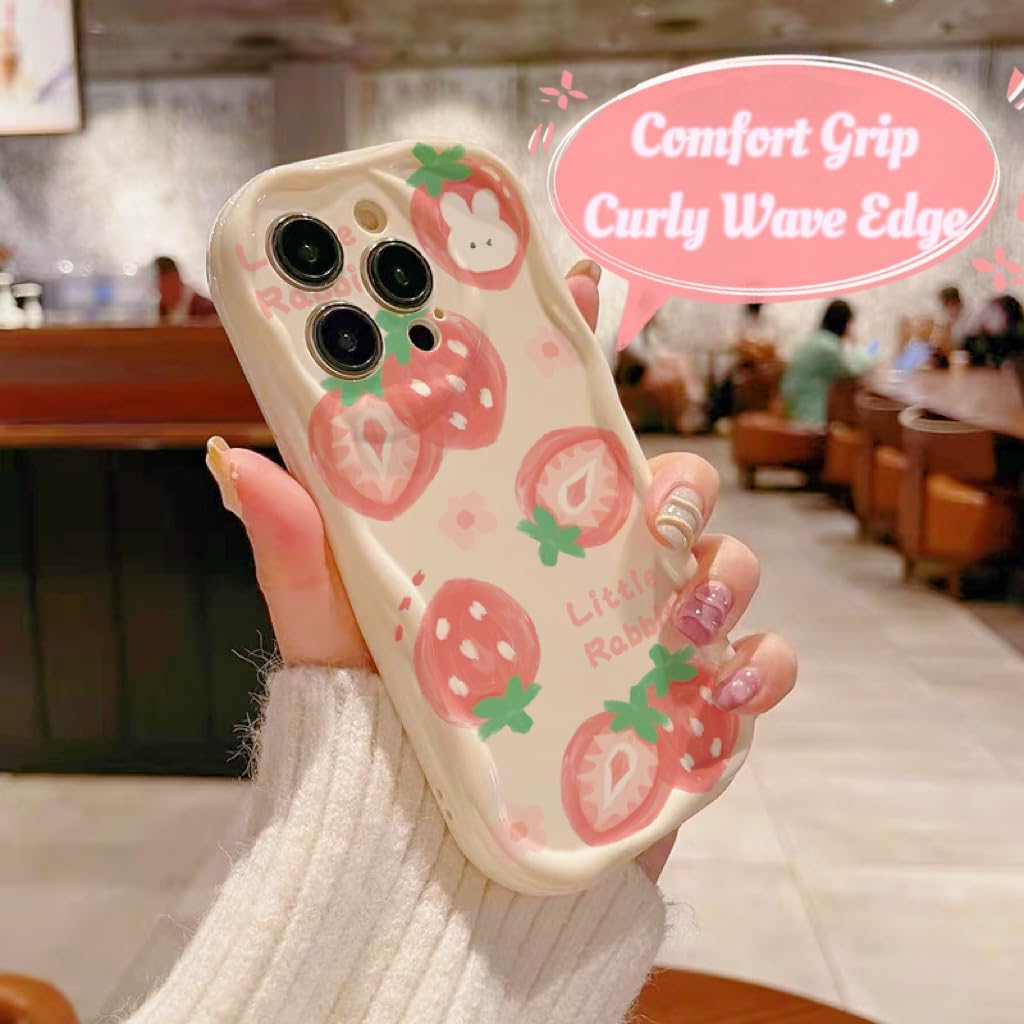 Funda de teléfono para iPhone 7 Plus8 Plus, con forma de onda rizada, borde ondulado, funda Kawaii para niñas, mujeres jóvenes y niñas, diseño de