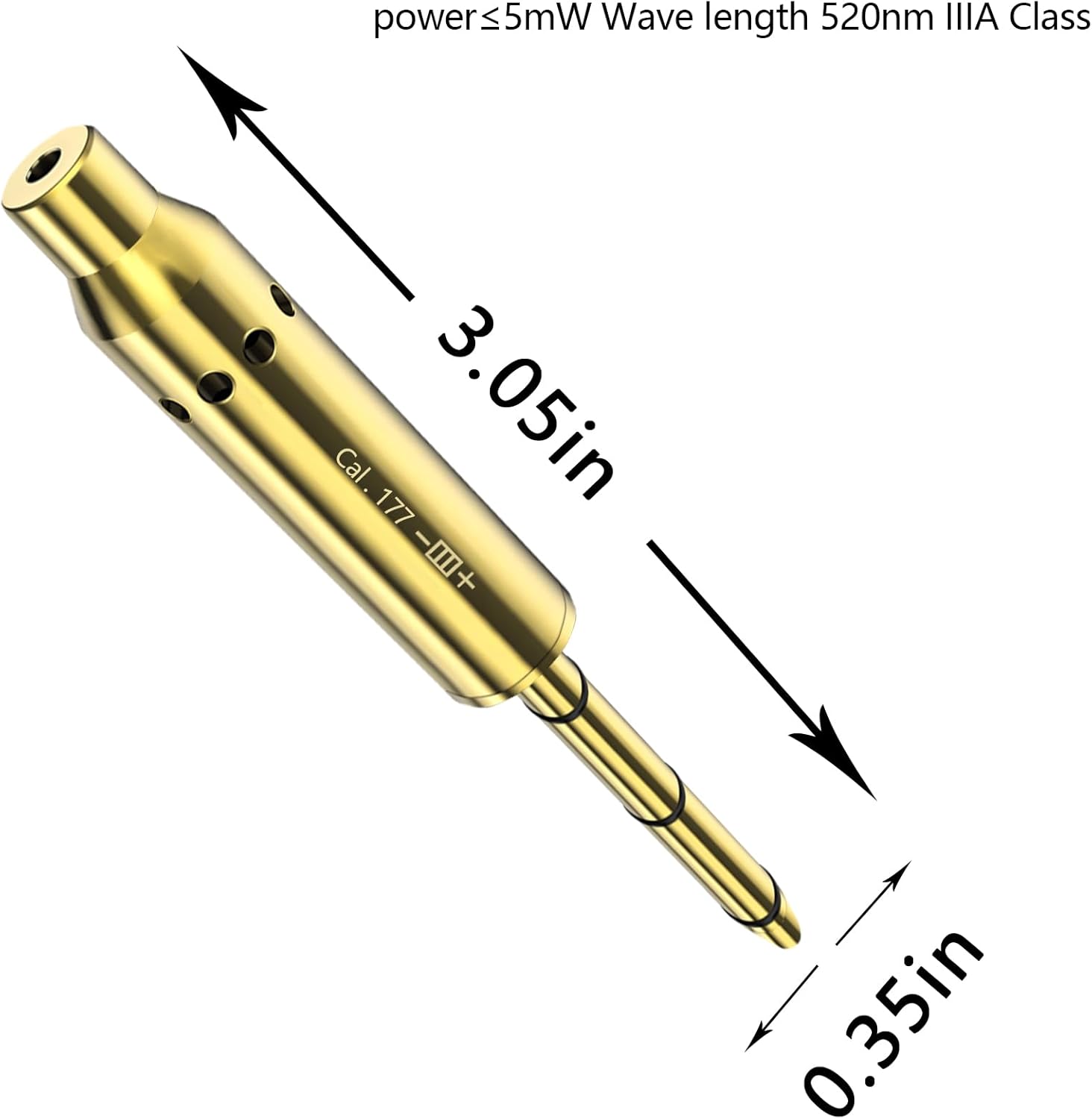 Nihowban Cal. 0.354 in38spl.357MAG 223Rem .17HMR.177CAL .22lLR Especial Green Laser Boresighter Laser Bore Sight con 6 baterías Fit Revolvers