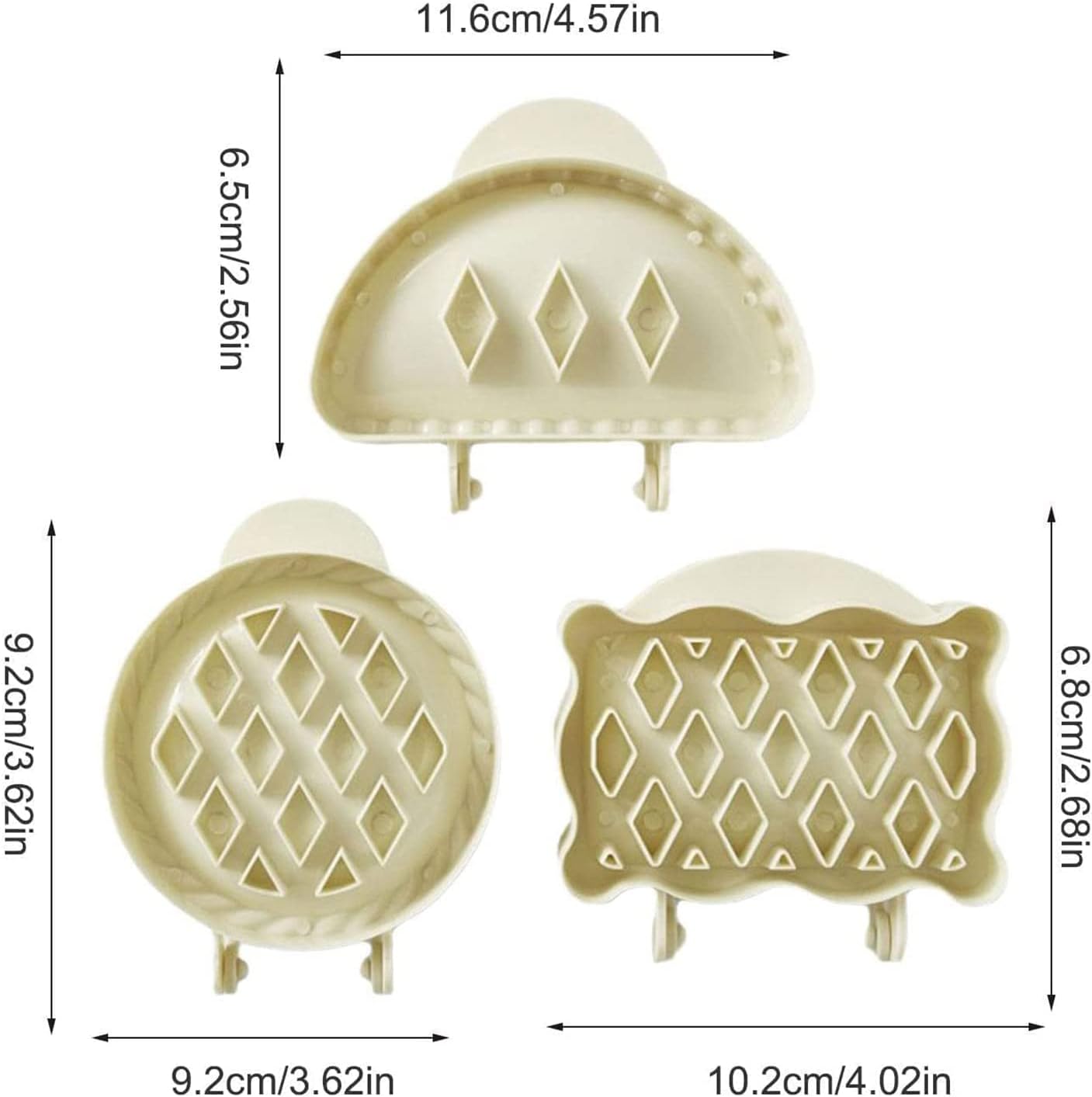 Gasusen Mini moldes clásicos para tartas de mano, prensa de bolsillo para tartas, moldes para prensatelas de bolsillo de masa, juego de pastel de