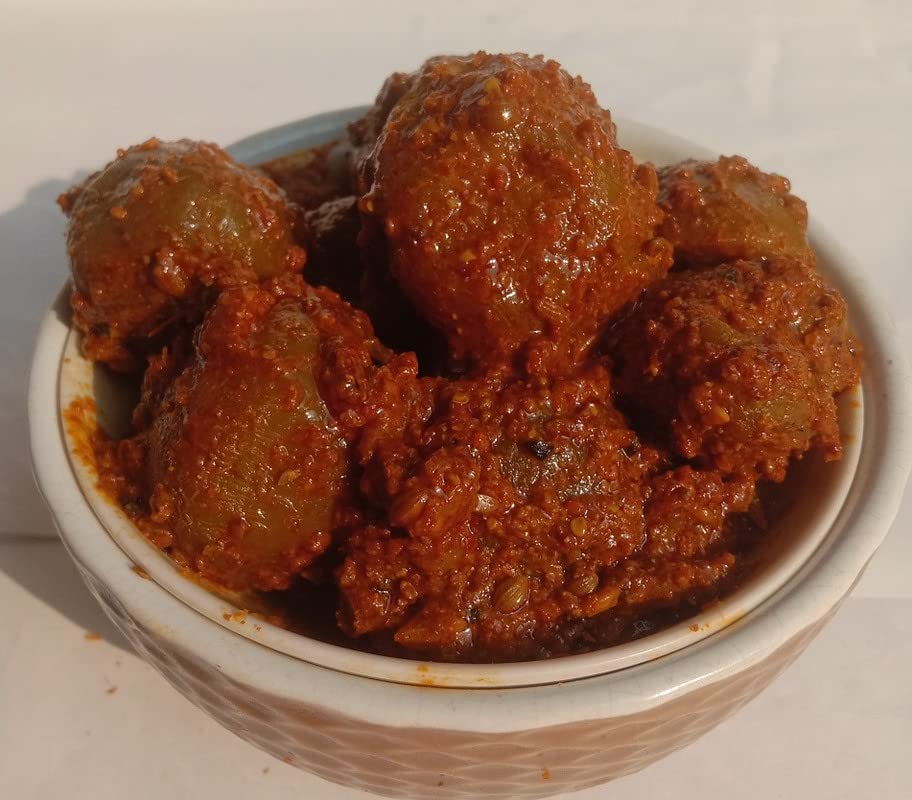 Punjabi Amla Pickle casero fresco amlagrosella espinosa Ka Aachar (400G) – Receta de la madre  Pepinillo orgánico del norte de la India  Encurtido