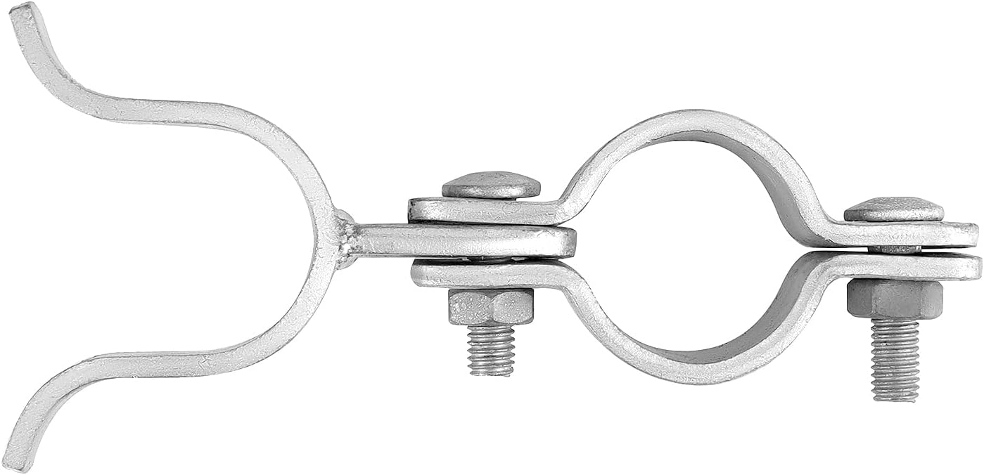 QWORK Pestillo de horquilla, 4 piezas de 1-38 pulgadas x 1-38 pulgadas, cerrojo galvanizado para puerta de cerca, cerraduras de valla de cadena con