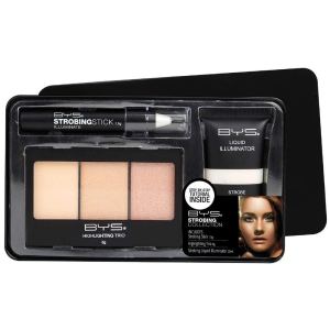 BYS Kit de colección Strobing – Iluminador líquido de larga duración, barra resaltadora y juego de trío de resaltado, uso durante todo el día BYS Kit de colección Strobing – Iluminador líquido de larga duración, barra resaltadora y juego de trío de resaltado, uso durante todo el día