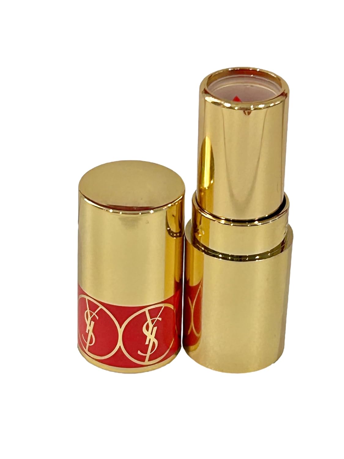 YVES SAINT LAURENT Rouge Volupte Shine Lip Balm # 45 Red RougeTuxedo MINIPEQUEÑOTAMAÑO DE MUESTRATALLA DE VIAJE