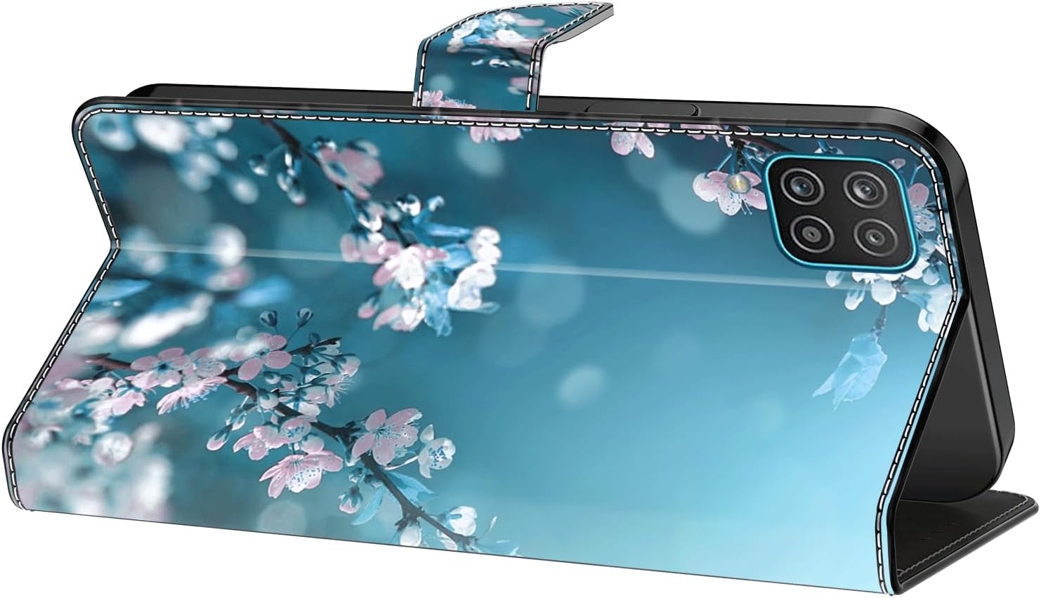 VODEFOX Funda tipo cartera para Samsung Galaxy S22 Ultra, funda protectora de piel sintética con tapa 3D con tarjetero y cierre magnético para
