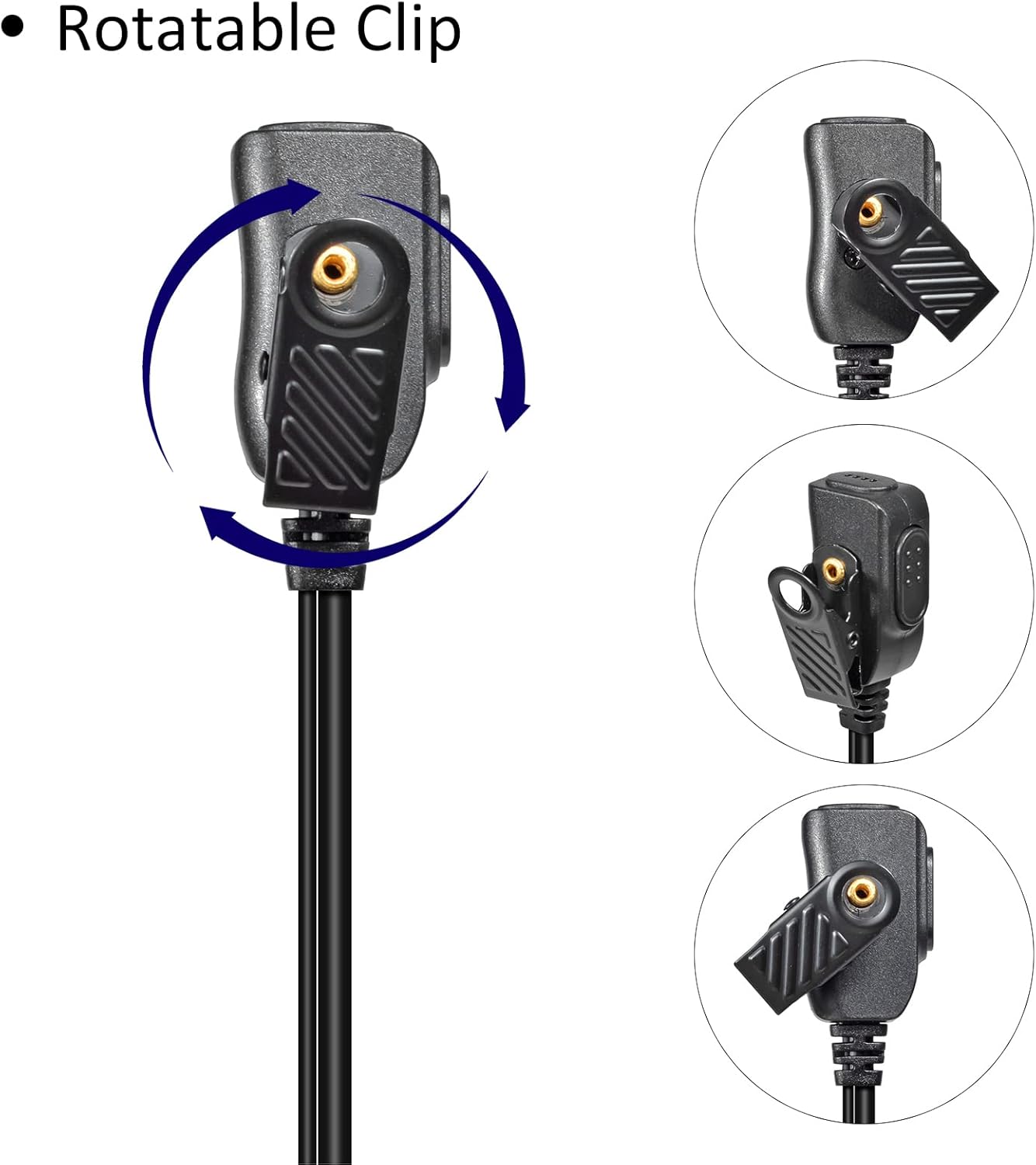 Auriculares de radio, auriculares de tubo acústico con PTT y micrófono para Motorola Talkabout MH230R T200 T260 T460 T600 MR350R MT350R MS350R HT