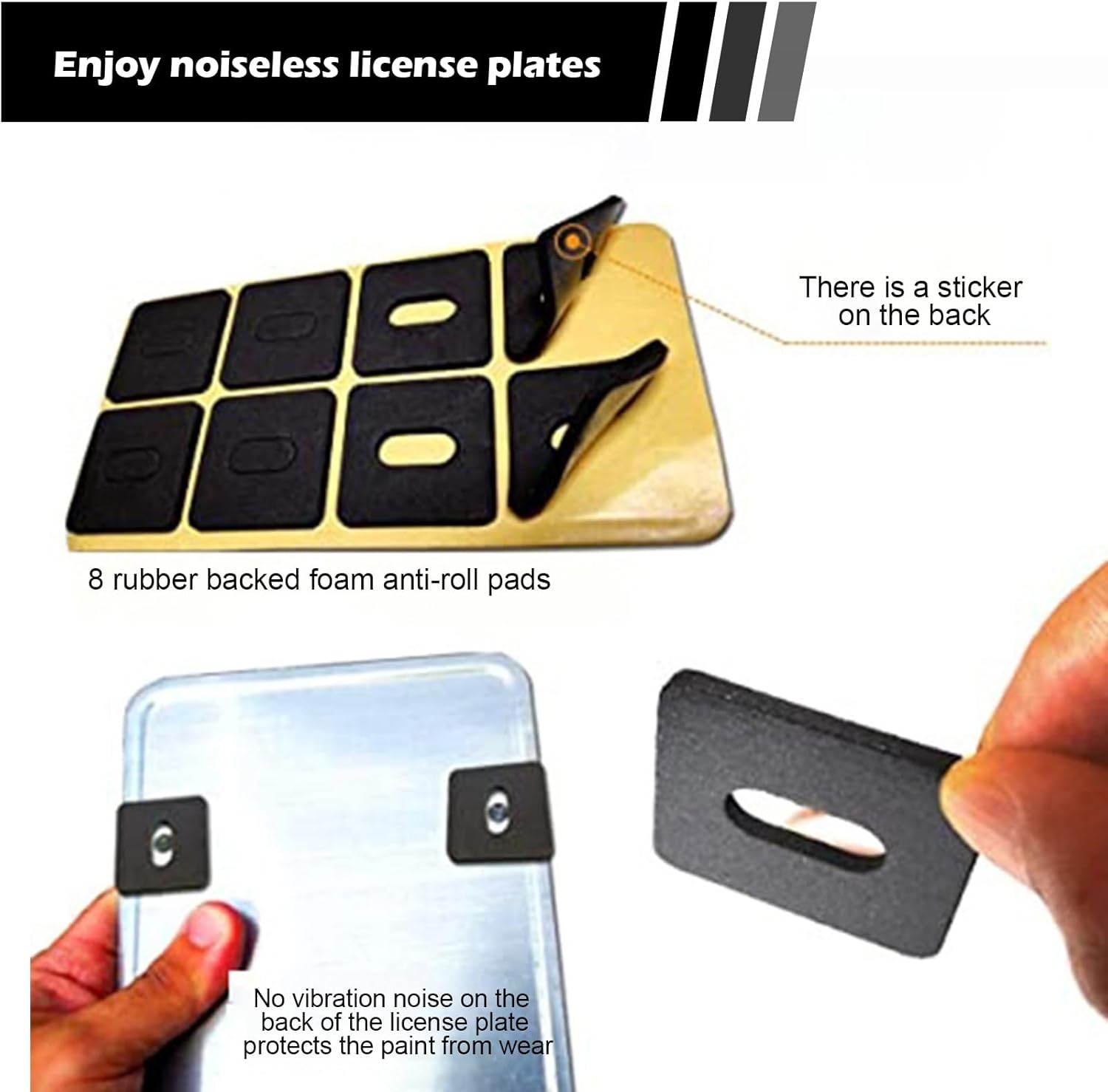 GKmow Juego de 4 tornillos antirrobo para placa de matrícula, pernos inoxidables M3M4 SS, tornillos universales Torx de seguridad, resistentes a