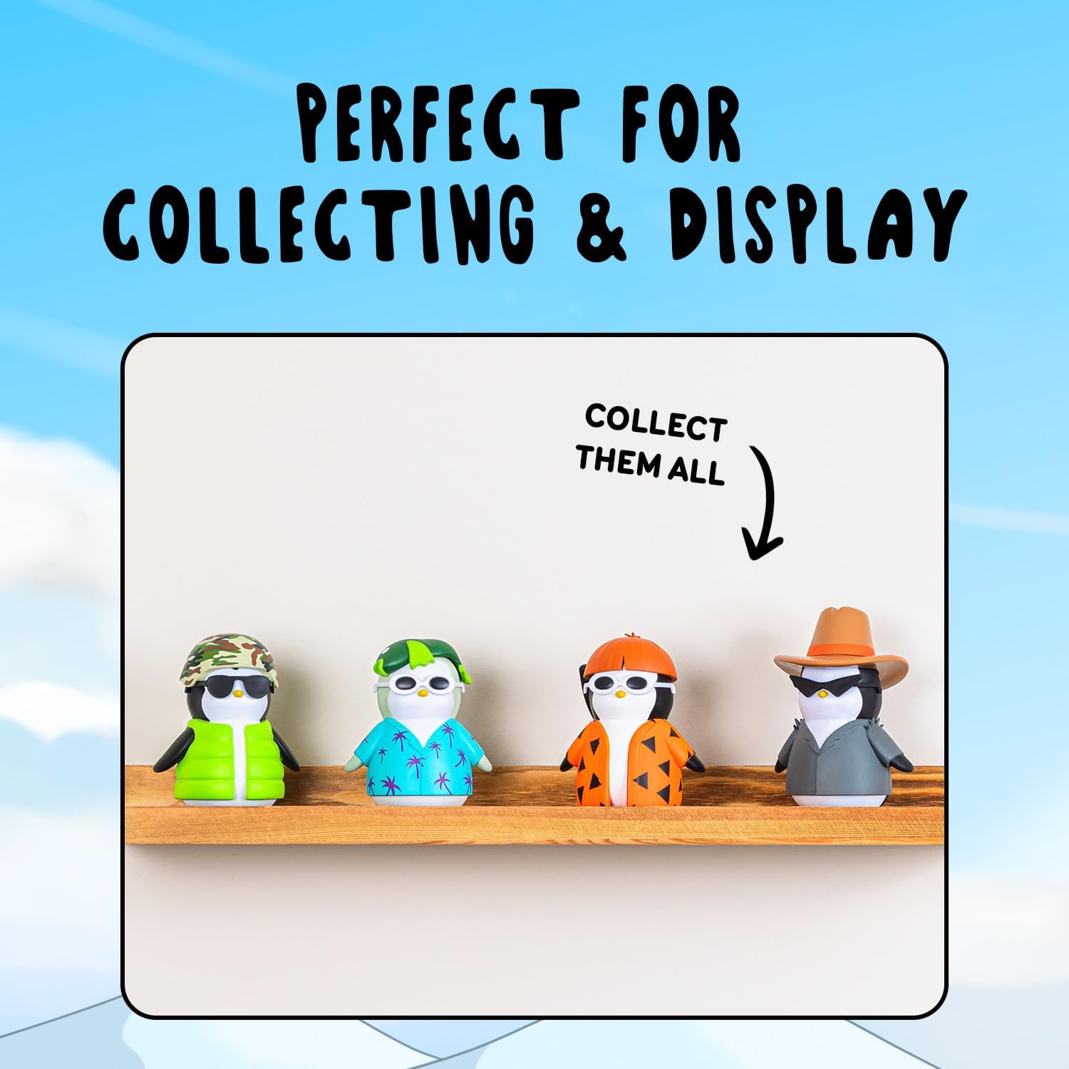 Pudgy Penguins Figuras de acción (Sargento Saul)  Figura moldeada premium de 5 pulgadas coleccionable  Perfecto para tu escritorio, mesa o mesita de