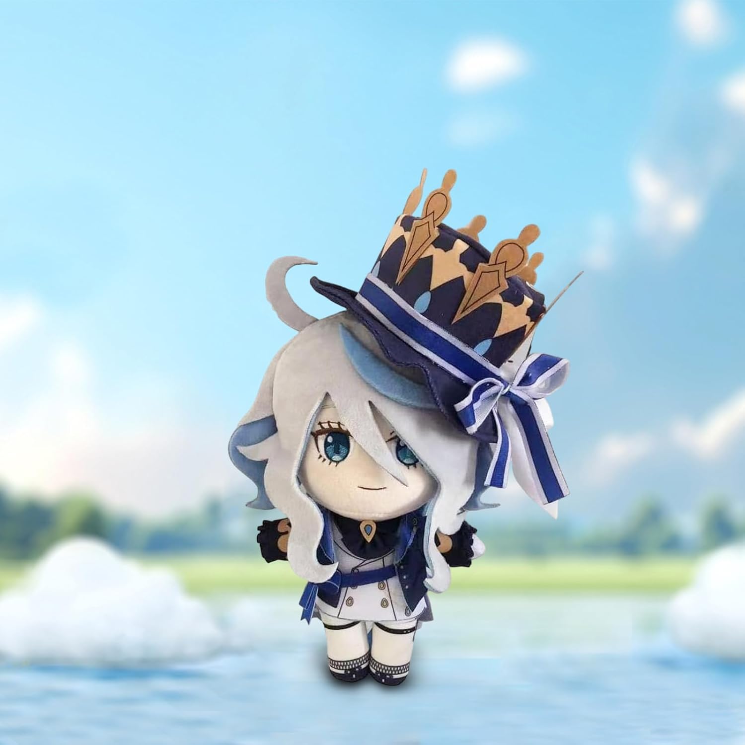 CALEMBOU Figura de peluche de anime, muñeca de peluche suave de 8 pulgadas, Lyney Freminet Furina Wriothesley Neuvillette para fanáticos de Genshin
