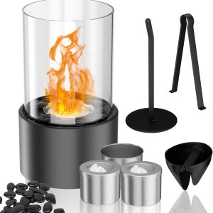 Chimenea de mesa para interiores y exteriores, chimenea Elcohol Mini chimenea sin humo, inodoro, sin ventilación, chimenea personal portátil Chimenea de mesa para interiores y exteriores, chimenea Elcohol Mini chimenea sin humo, inodoro, sin ventilación, chimenea personal portátil