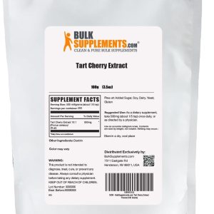 BULKSUPPLEMENTS.COM Polvo de extracto de cereza agria, suplemento de hierbas, fuente antioxidante, sin gluten, sin azúcar, 500 mg por porción, 200 BULKSUPPLEMENTS.COM Polvo de extracto de cereza agria, suplemento de hierbas, fuente antioxidante, sin gluten, sin azúcar, 500 mg por porción, 200