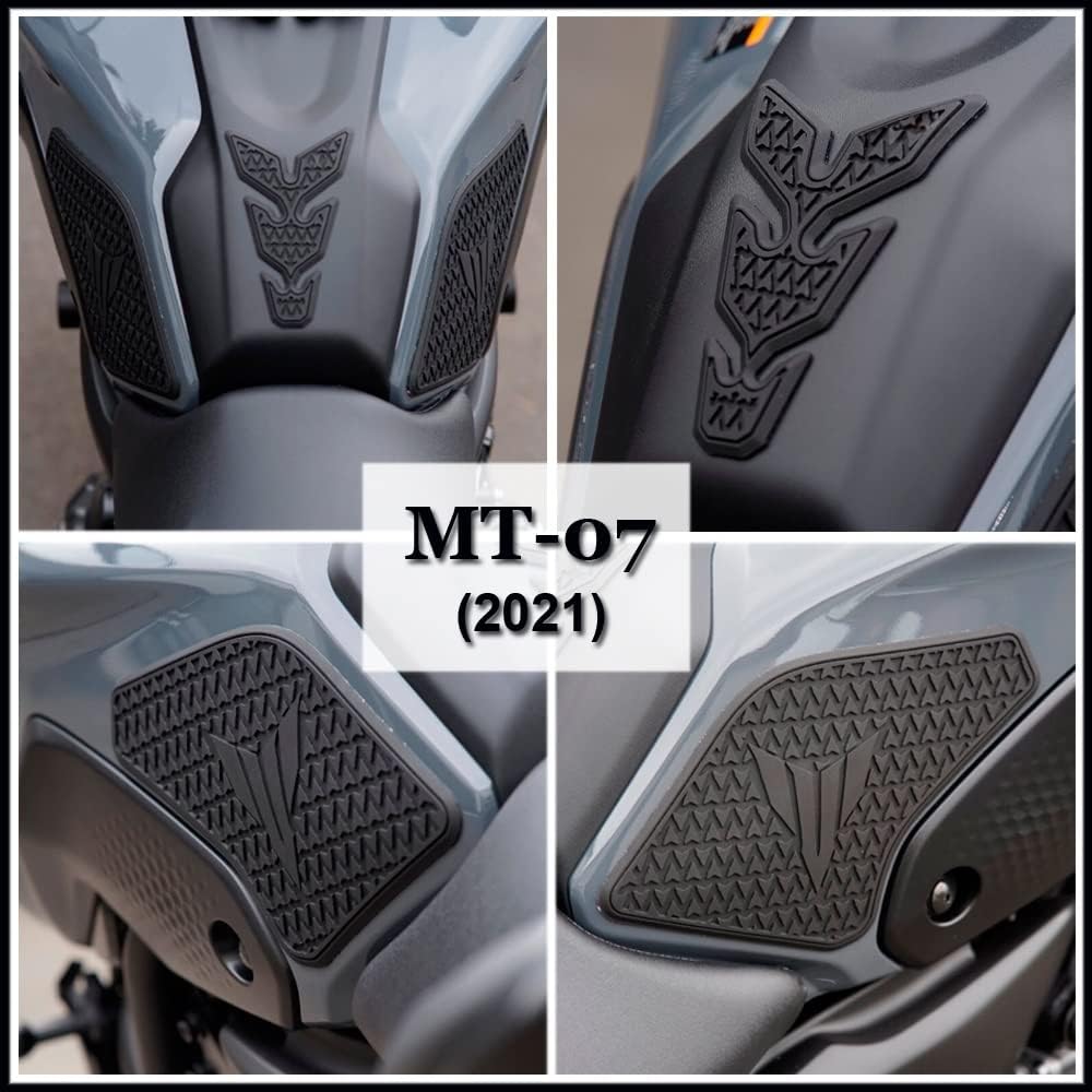 Motorcycle Fuel Tank Sticker 2021 Motorcycle Non-Slip Side Fuel Tank Stickers Waterproof Pad Rubber Sticker for Y&AMAHA MT07 MT-07 MT 07 (Color  A