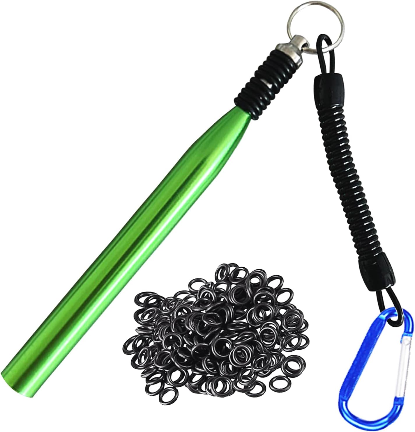 Herramienta de aparejo loco, aparejos de cebo de pesca, herramienta de anillo de aparejo loco con 70 juntas tóricas de gusano, kit de gusano loco