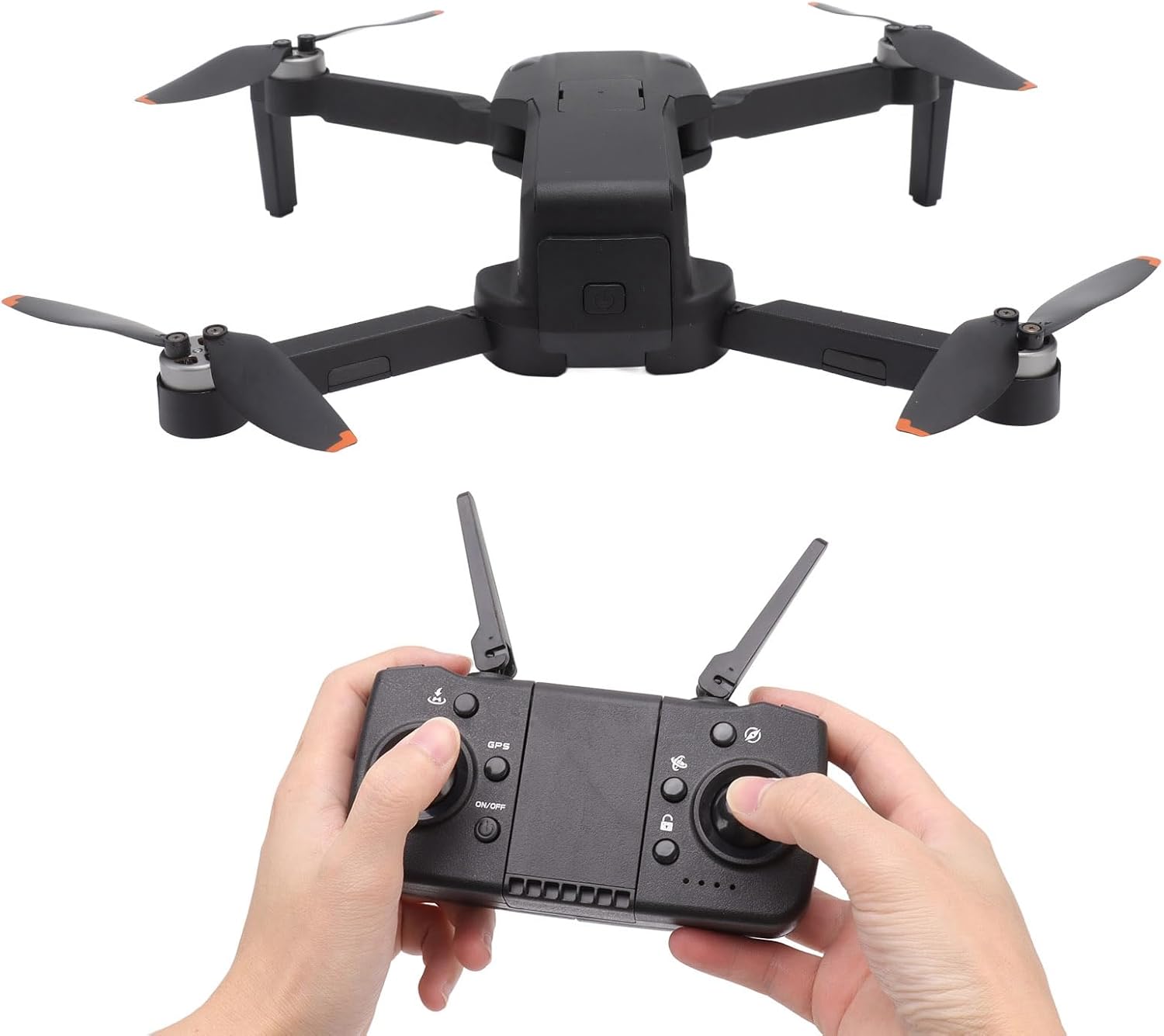 Dron GPS S135, dron sin escobillas para evitar obstáculos remoto negro para disparo panorámico para más de 14 (batería dual)