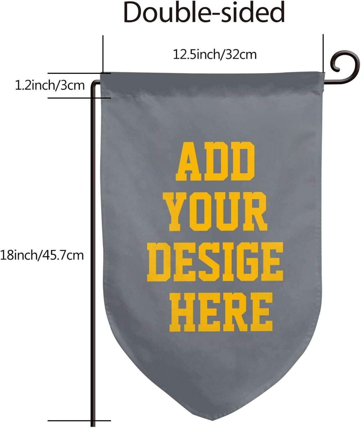 Bandera de jardín personalizada para exteriores de 12 x 18 pulgadas, bandera personalizada para bricolaje, tu propio logotipo, diseñopalabras,