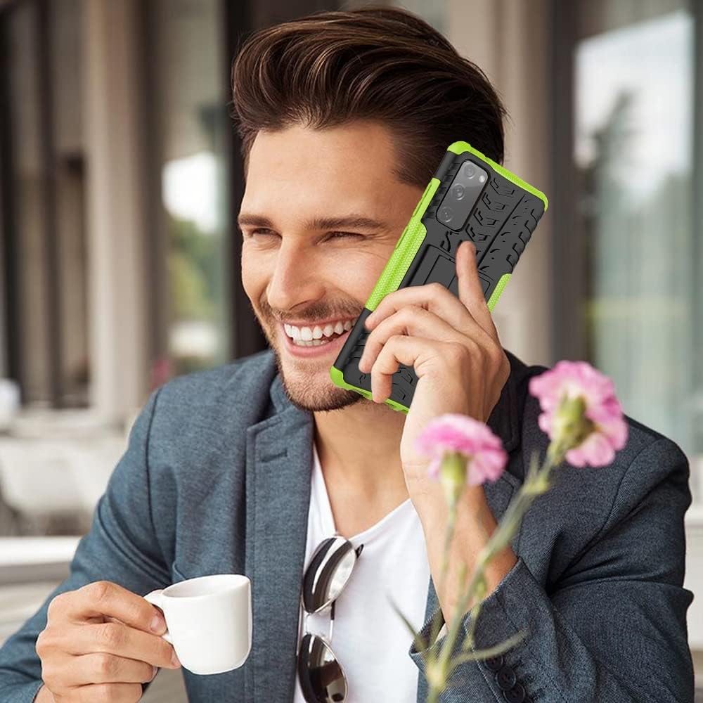 for Samsung Galaxy S20 FE 5G Case with HD Screen Protector, Dual Layer 16 FT Military Grade Drop Protection Magnetic Ring Holder Kickstand
