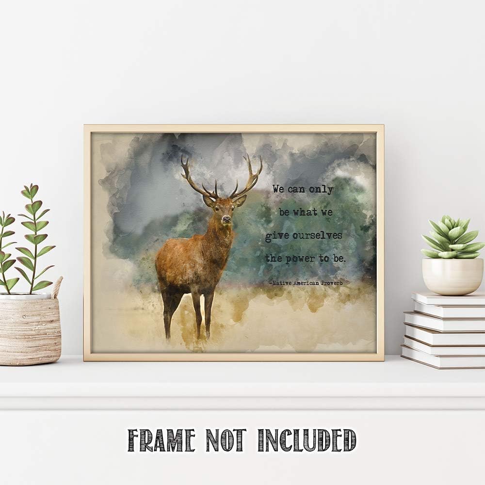 TJ Originals Solo podemos ser lo que nos damos a nosotros mismos el poder de ser. Proverbio nativo americano. Decoración de arte de pared con