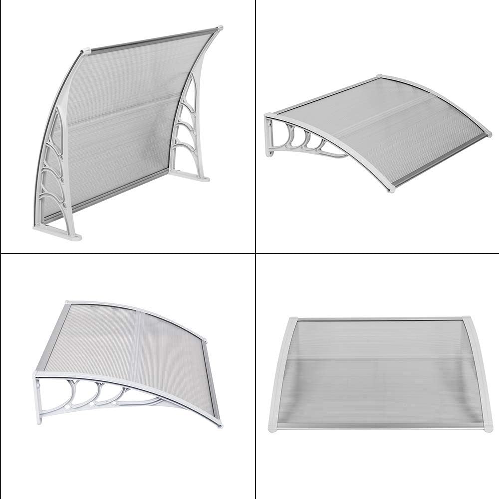 Toldo para ventana, toldo para puerta, 40 x 32 pulgadas, toldo para puerta delantera, toldo para patio al aire libre, protección UV, lluvia y nieve,