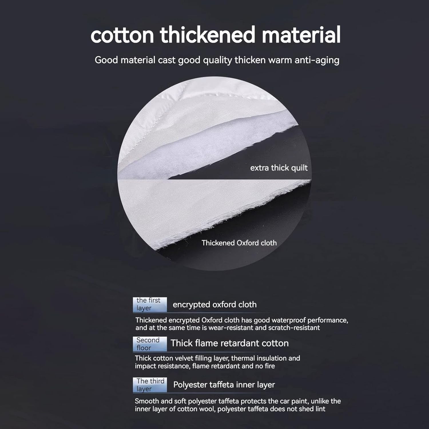 Funda protectora de granizo para Daewoo Leganza Matiz Nexia Nubira Tacuma, funda de automóvil de tela Oxford gruesa con cremallera para puerta