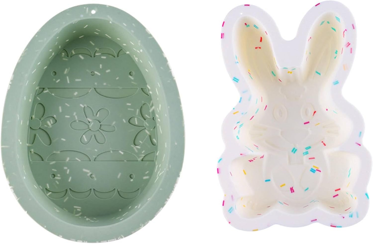 Moldes de silicona para conejito de Pascua, moldes de chocolate de Pascua, moldes de chocolate de conejo de Pascua, moldes de silicona grandes para