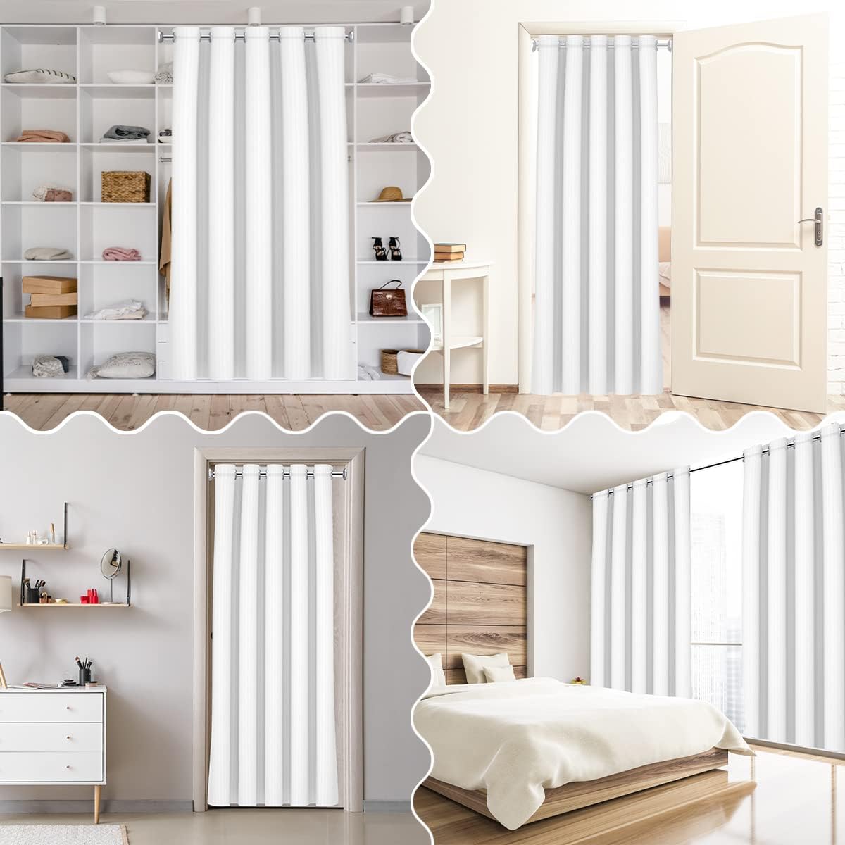 Castle Fairy Cortina de puerta con ancla náutica, 34 pulgadas de ancho x 80 pulgadas de largo, cortina opaca para puerta temática de Lake Life