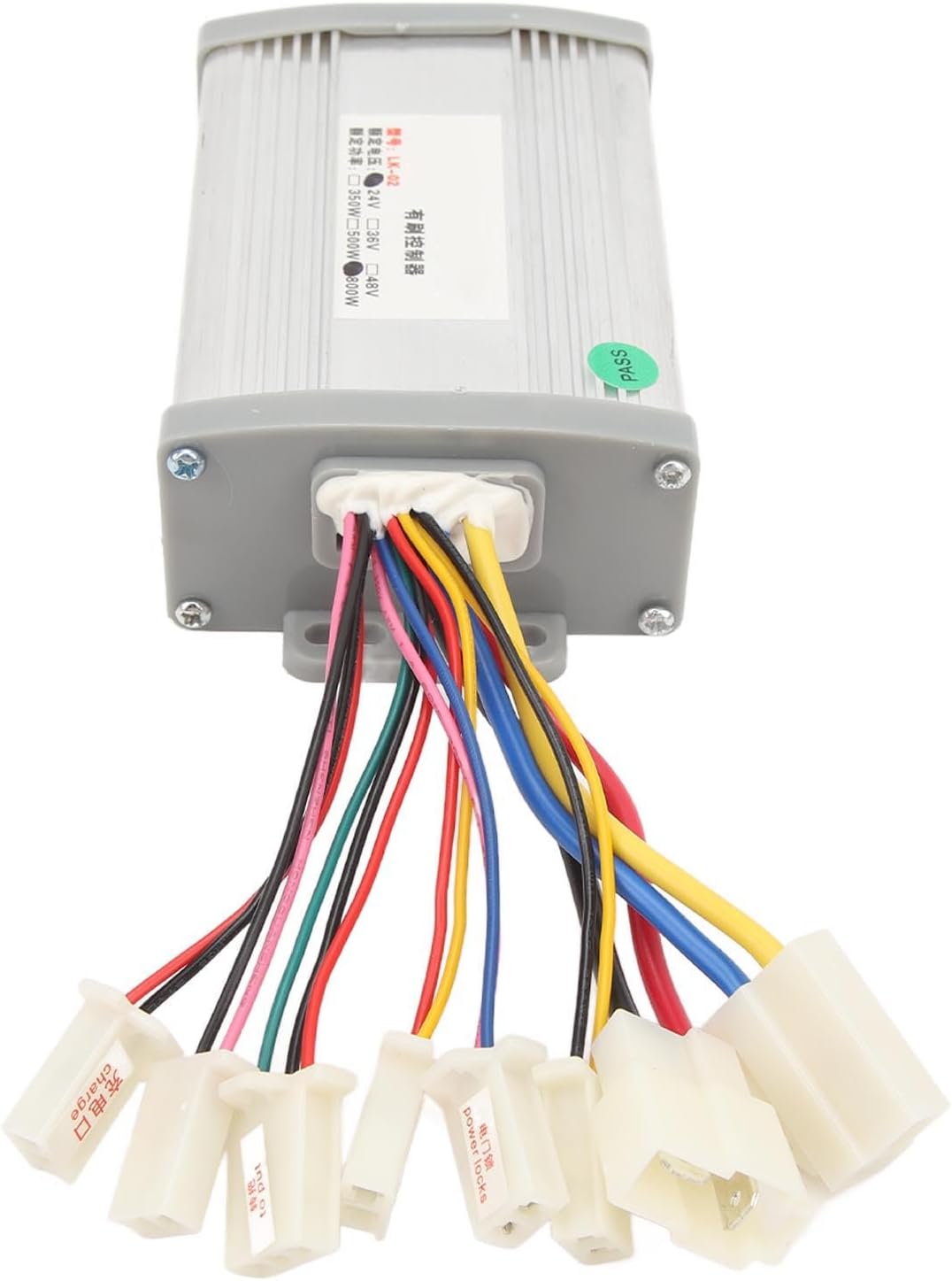 Alomejor Kit de controlador de bicicleta eléctrica 24 V 800 W con pantalla cuadrada Pantalla digital acelerador agarre para triciclos eléctricos
