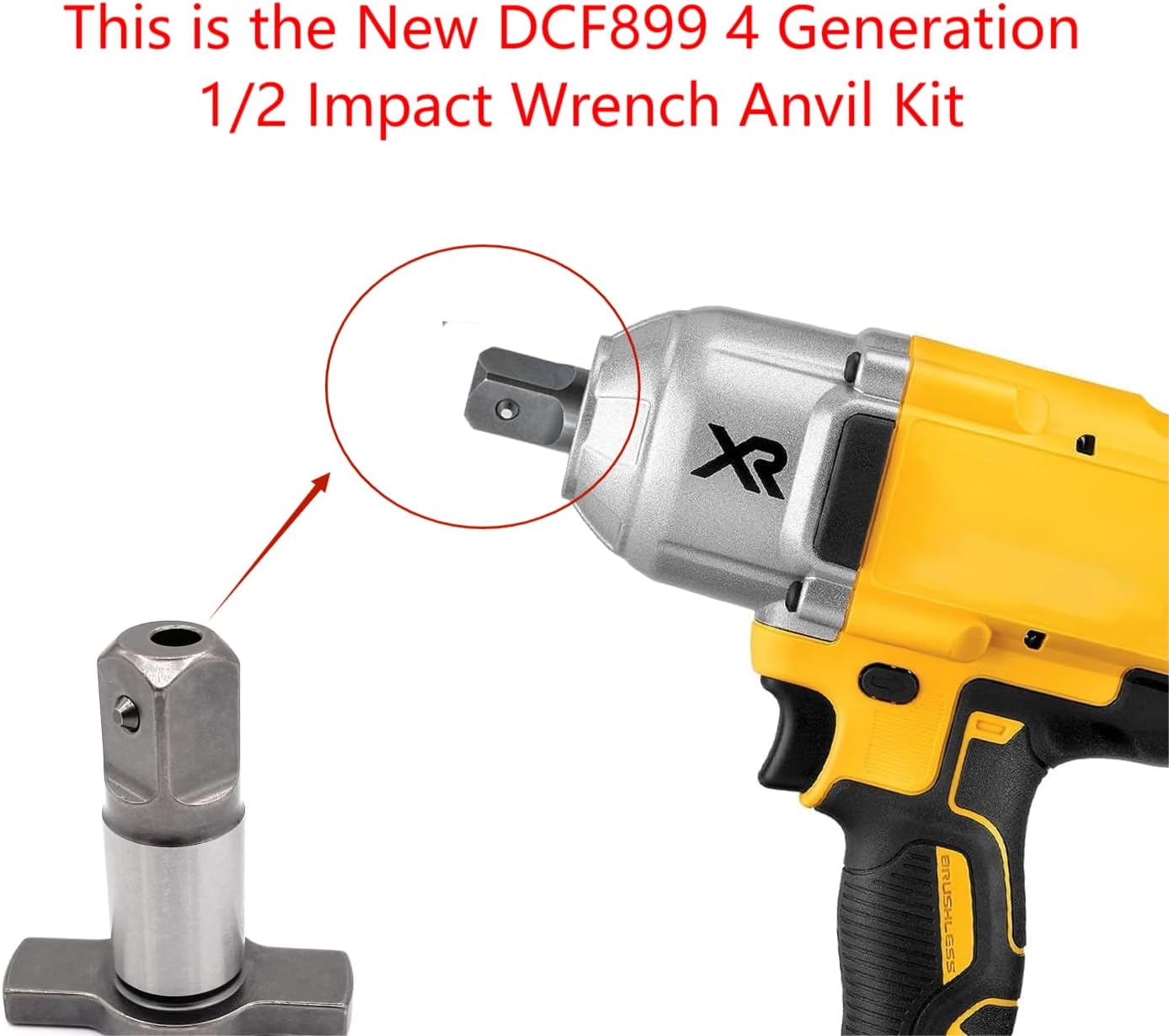 N880093 N851276 N866410 se adapta a Dewalt Kit de conversión de yunque y carcasa delantera de 12 20 V, portabrocas de impacto inalámbrico DCF899