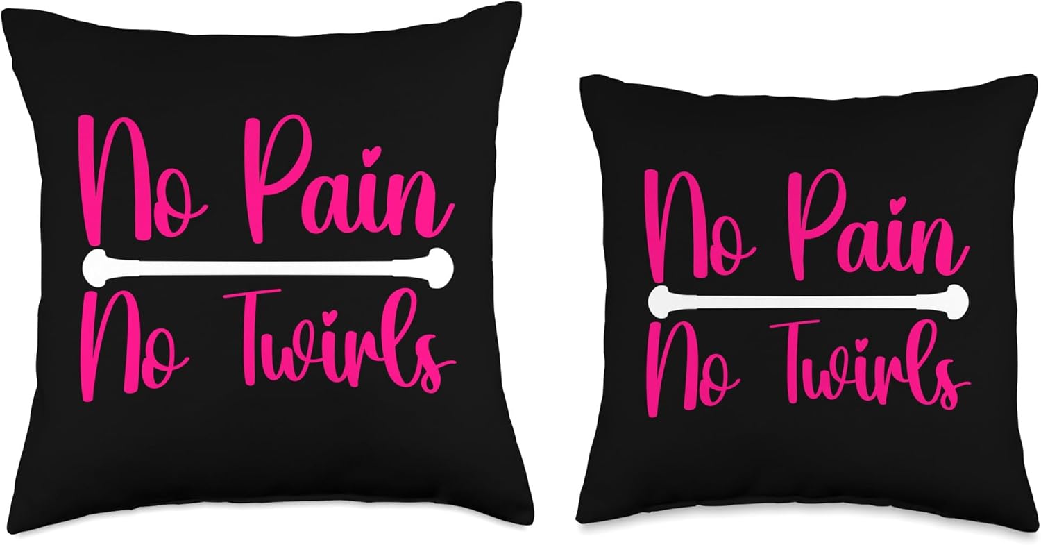 Twirling Outfit Majorette Baton Twirler Throw Pillow, 16×16, Multicolor